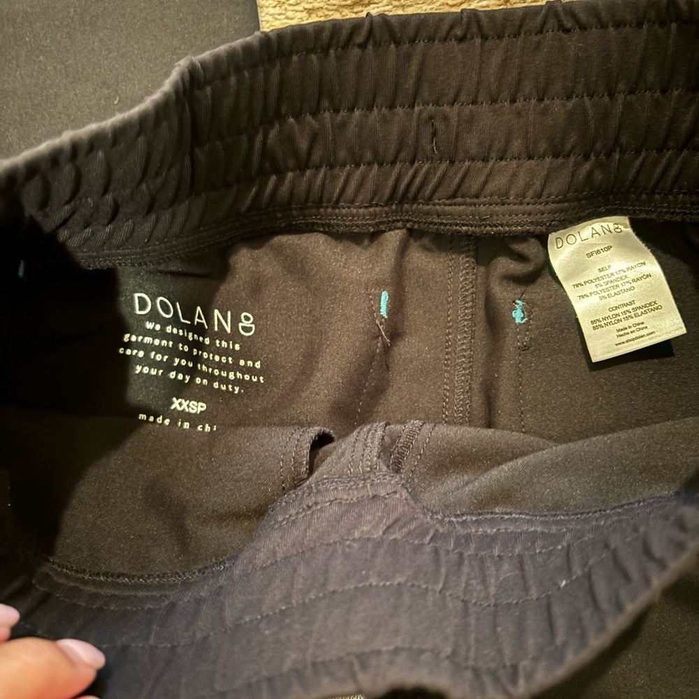 Dolan XXS P Black straight leg scrub bottoms